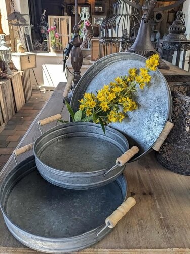 Lot plateaux deco en - de,