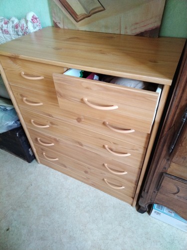 Commode pin blanc 70 - -,