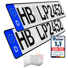 2x license plate 52x11 cm desired license plate certified car license plate