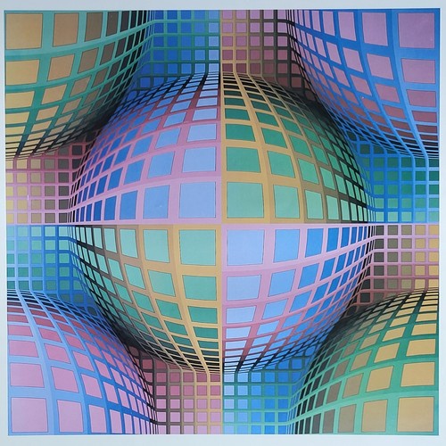 Victor vasarely offset vintage - offset,