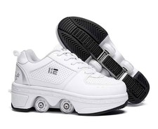 White Roller Skate Shoes with Hidden Wheels – Size 39