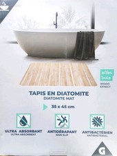 Tapis de Salle de Bain "Diatomite" 35x45cm Ultra Absorbant Naturel