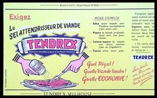 Advertising blotter, TENDERREX - meat tenderizer salt 
