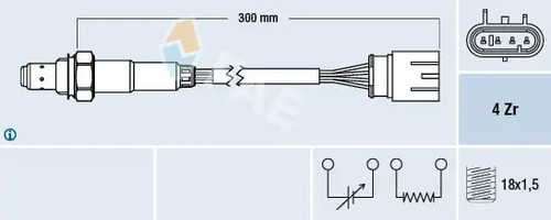 Sonde lambda 77586 fae pour - sonde,