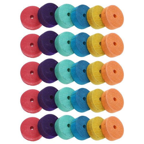 30pcs roues bois coloré - roues, de