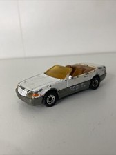 Matchbox Mercedes Benz 500 SL Cabriolet Blanc 1:59 Métal Voiture Miniature 1990