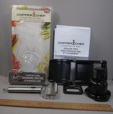 Copper Chef Titan Peeler Pro Mandoline Slicer Julienne Stainless Steel Jet Tila