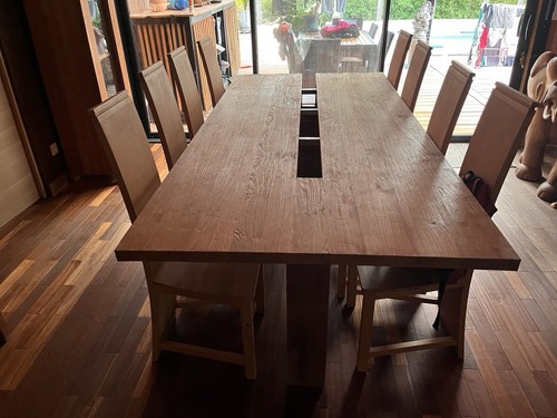 Table teck véritable - table,