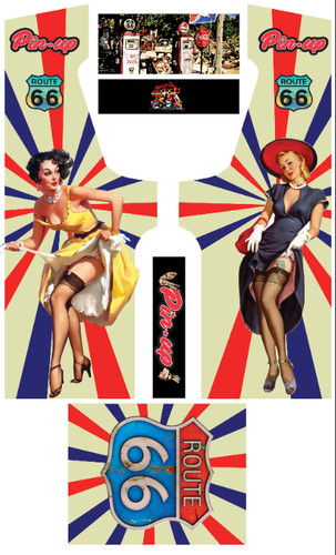 Stickers pinup borne arcade - pinup,