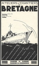 1942 -- NANTES . ADVERTISEMENT WORKSHOPS AND CONSTRUCTION SITE OF BRITTANY. 4C246