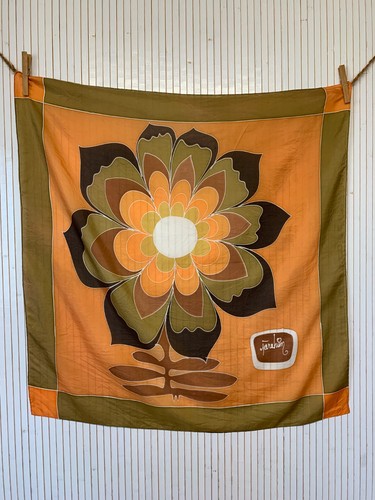 Foulard carré soie - foulard, vintage