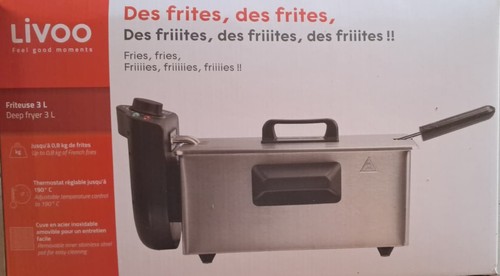 Friteuse inox livoo - inox, 3l