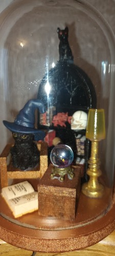 Cloche deco halloween chat - cloche,