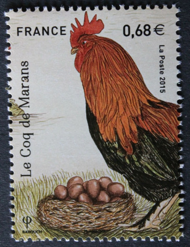 Timbre france le coq - -,