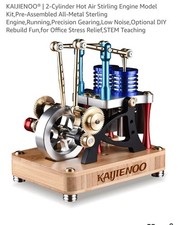 KAIJIENOO 2-Cylinder Hot Air Stirling Engine Model Kit M20-T