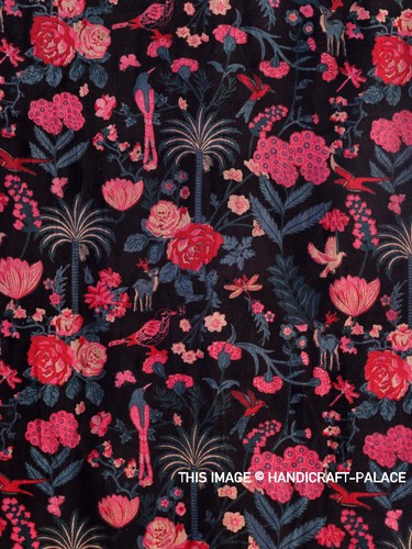 Tissu velours noir oiseau pour - tissu,