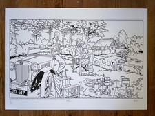 Black et Mortimer-Affiche signée-Van Dongen-Berserik-Sente-50/70-24 heures.