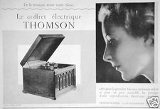 PRESS ADVERTISEMENT 1932 THOMSON ELECTRIC BOX SET OF MUSIC FIRST THING