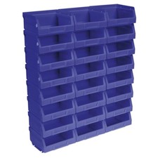 Bac De Rangement En Plastique Sealey 105 X 85 X 55MM - Bleu Paquet De 24 TPS124B