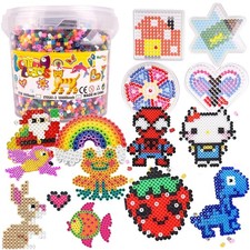 Perles à repasser Malplay pochoirs à repasser 12000 pièces dans le seau figur...