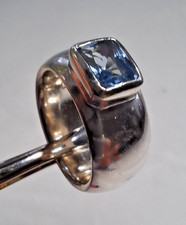 Ring silver 925 Thomas Sabo solid heavy blue stone size 53/16.8 mm