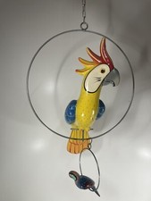 2 Perroquets En Céramique