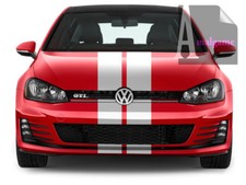 DOUBLE STRIP WHITE WHITE STRIPE RACING STICKER STICKER BD548