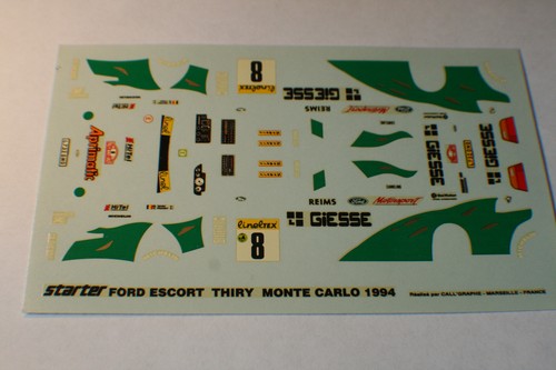 Decal ford escort - 1/43,