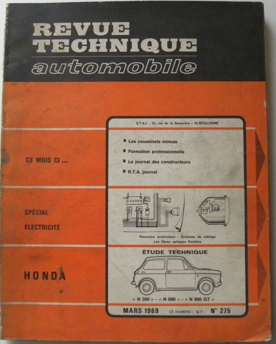 Revue technique automobile rta - revue,