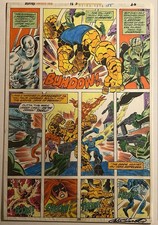 planche originale Stat colors Fantastic Four # 155 de 1975