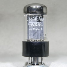 Mullard Wide/Fat Base GZ34/5AR4 OO-Getter No Notch Blackburn England 1959 f31