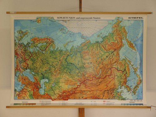 Carte murale scolaire - carte, stumme