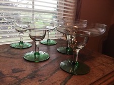 5 Crystal Blown Glass Green