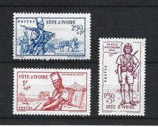 3 new stamps* .French IVORY Coast  1941. " Defense of the Empire "       (8826)