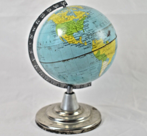 Ancien globe terrestre - ancien, tole