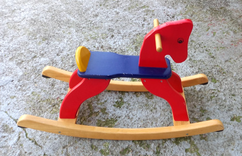 Cheval bascule bois - bascule, en
