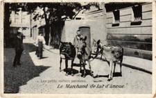 Old postcard Paris Petits Metiers Le Marchand de lait d'anesse (1246090)