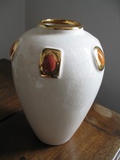 Vase en faïence craquelé art