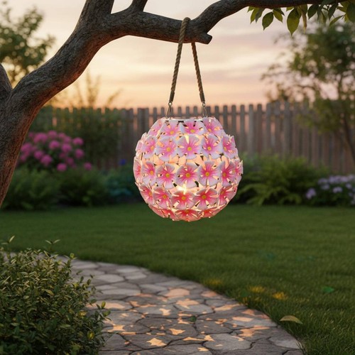 Lanterne fleurie solaire - lanterne, effet