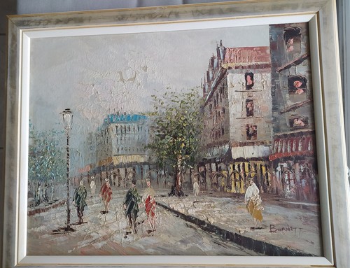 Huile sur panneau - panneau, signée