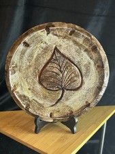Michel Batlle (1946) - Terracotta Plate - Clover Decor - Brutalist 1970