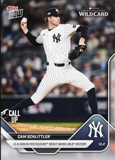 Cam Schlittler 2025 MLB Topps NOW® Card 817 Call UP New York YANKEES Presale RC 