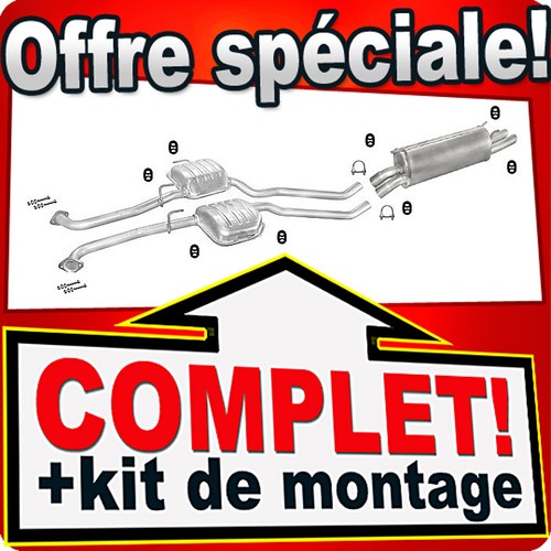 Ligne pot échappement pour - pot,