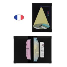 Porte papiers voiture moto luxe feux tricolore + étui carte grise + étui permis 
