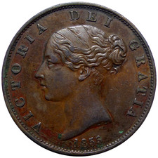 ROYAUME-UNI 1/2 Penny 1855