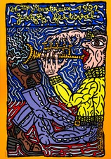 Robert COMBAS: Montreux Jazz Festival - Original Signed Screen Print