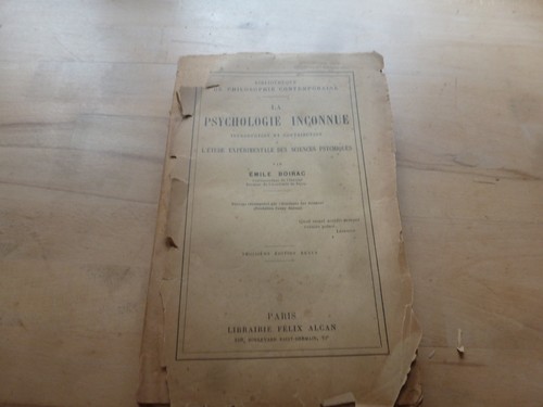 Livre psychologie inconnue - la,