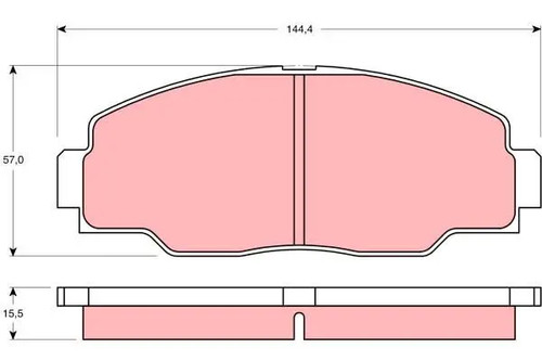 Plaquettes frein gdb1042 - plaquettes, de