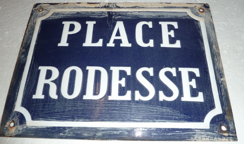 Plaque rue tôle - rue, en