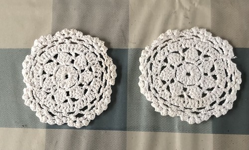 Napperons cotton ronds fait - 2,